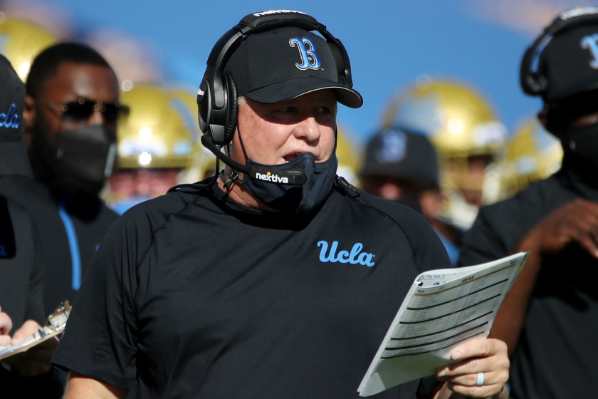 PASADENA, CALIFORNIA - NOVEMBER 15: Head coach Chip Kelly of the UCLA Bruins.