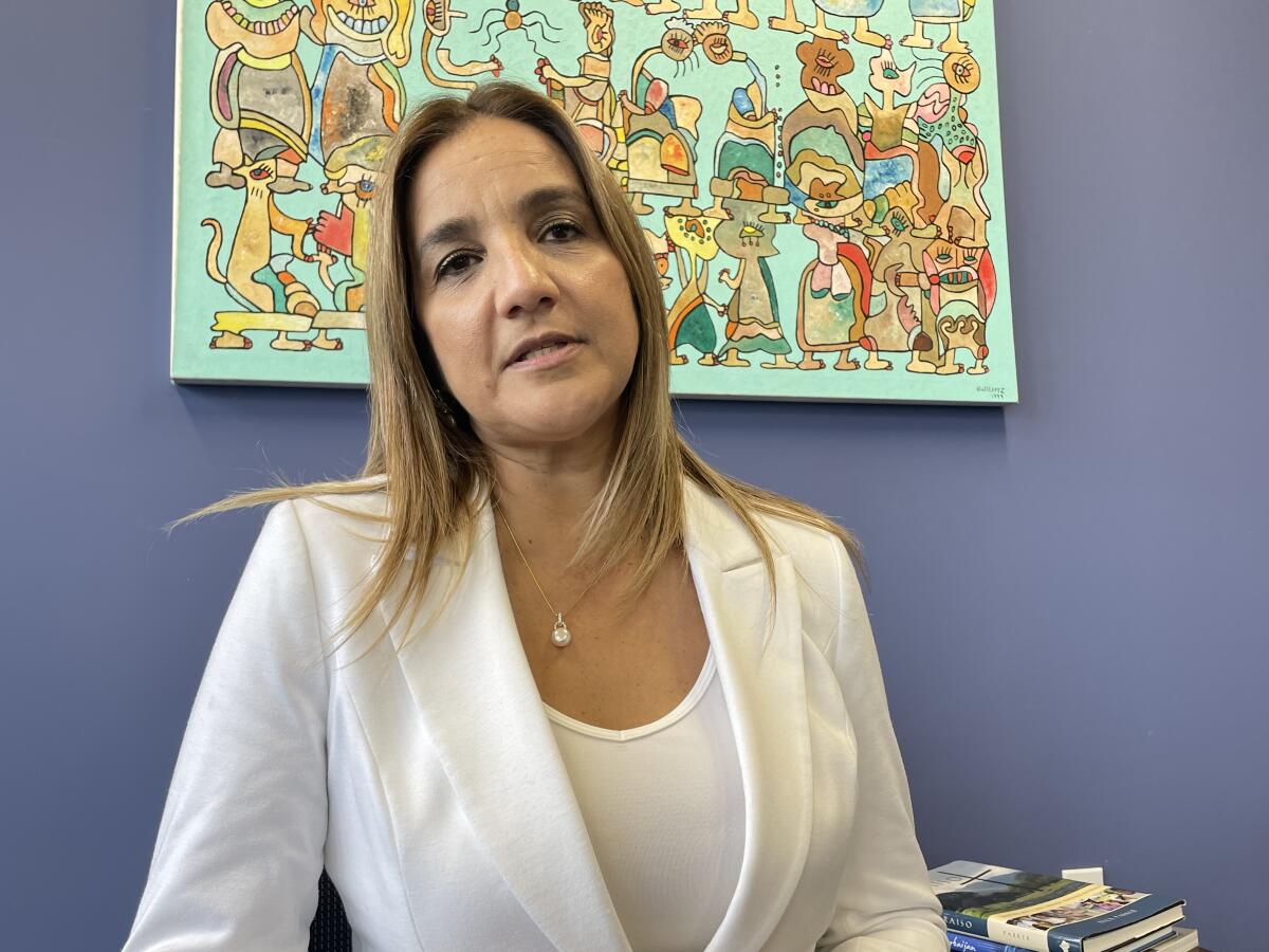 Nelly Jerez, vicecanciller de asuntos consulares y migratorios de Honduras, en entrevista con Los Angeles Times en Español.