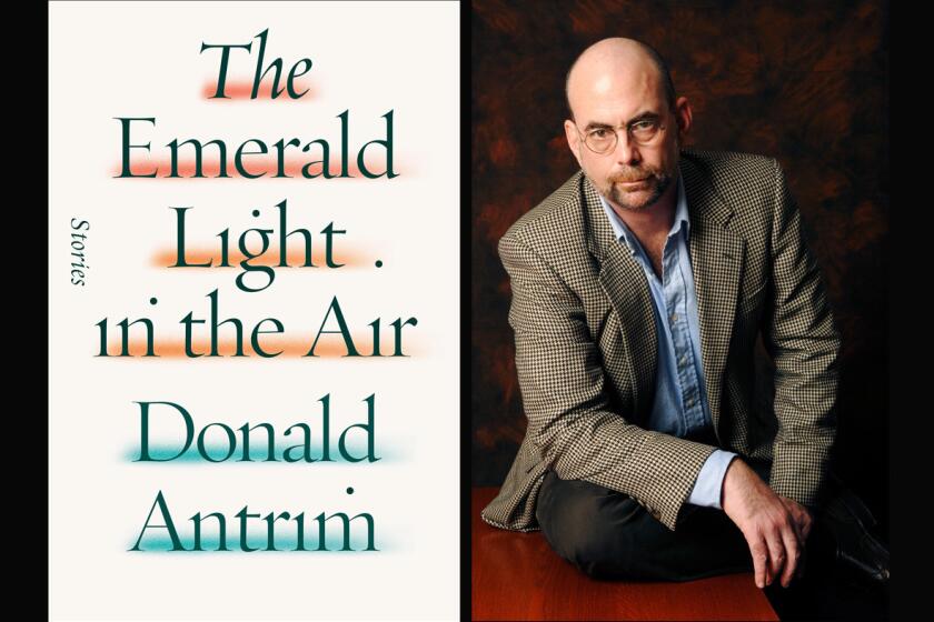 The cover of "The Emerald Light in the Air" and author Donald Antrim.