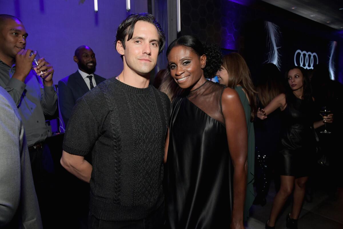 Milo Ventimiglia and Adina Porter attend the Audi pre-Emmy celebration.