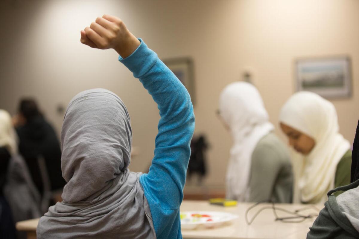 A discussion at the Islamic Center of Cedar Rapids, in Iowa, in November 2016.