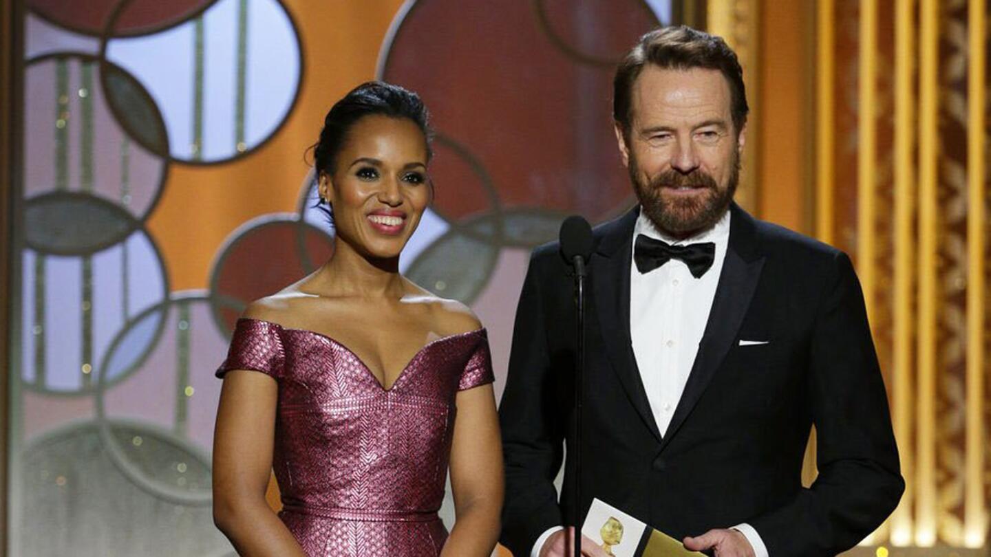 Kerry Washington and Bryan Cranston present the award for actress in a TV series, comedy or musical.