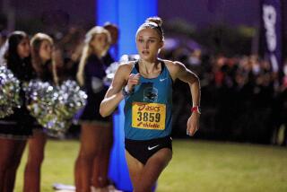 Corona Santiago's Rylee Blade competes in the girls' sweepstakes race at the Woodbridge Cross Country Classic.