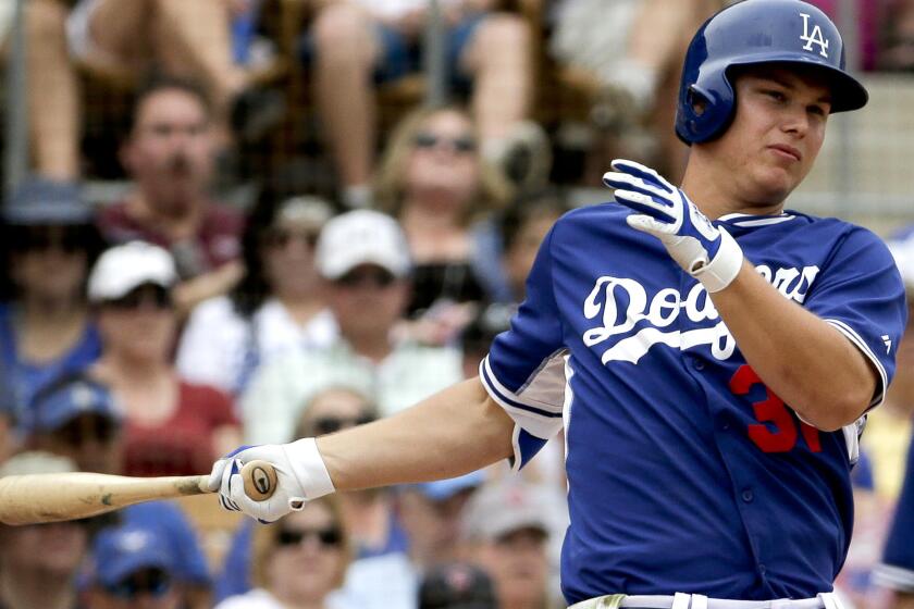 Joc Pederson started all three games of the Freeway Series in center field for the Dodgers.