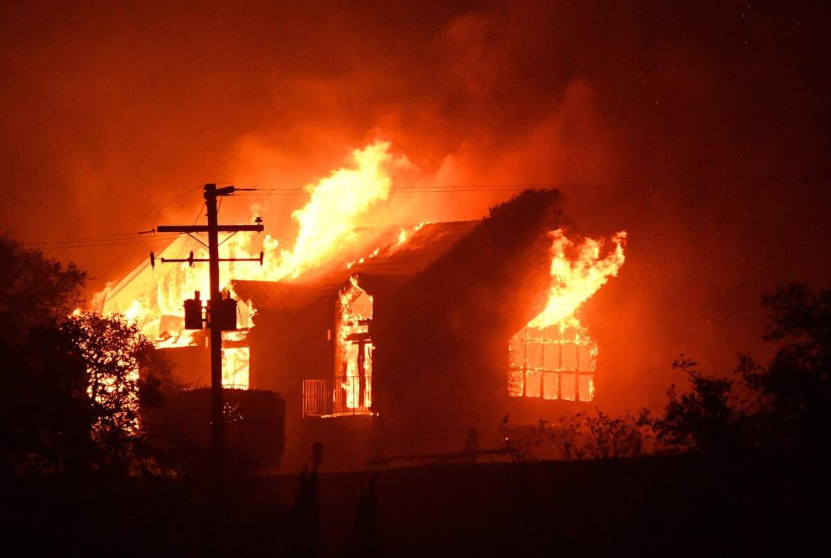 La bodega Signorello Estate arde en 2017.