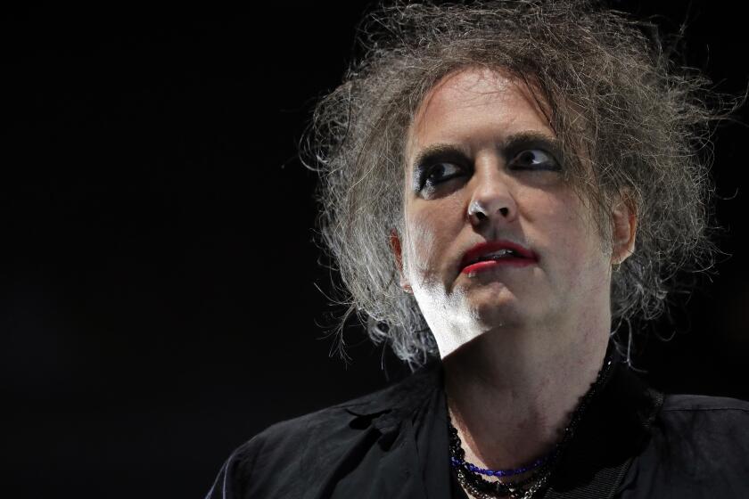 NEW YORK, NY - JUNE 18: Robert Smith of The Cure performs on stage at Madison Square Garden on June 18, 2016 in New York City. (Photo by Neilson Barnard/Getty Images)