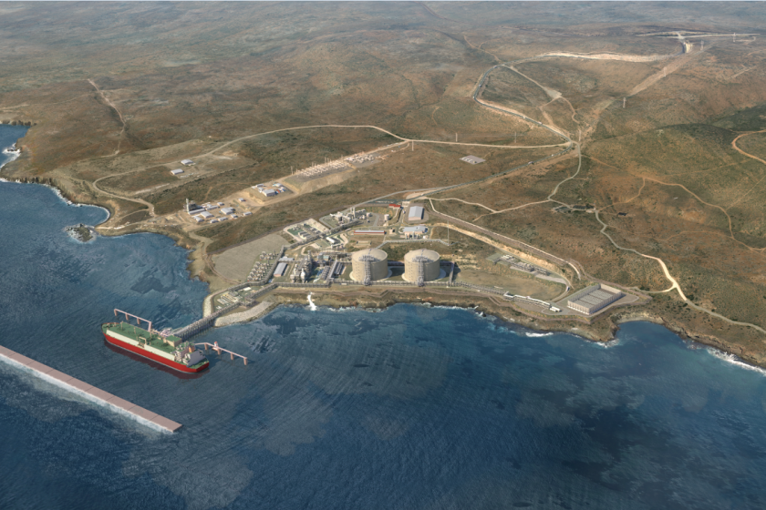 Rendering of the proposed liquefied natural gas expansion at the Energia Costa Azul facility near Ensenada, Mexico. The plant is operated by IEnova, a Mexico-based energy company and a subsidiary of San Diego's Sempra Energy.