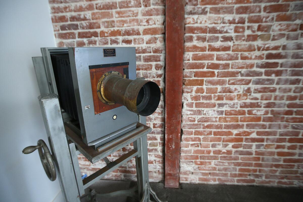 A vintage movie camera is part of the collection of the Laguna Beach Cultural Arts Center, which is holding a fundraiser Saturday to help finish renovations of the old BC Space Gallery in downtown Laguna.