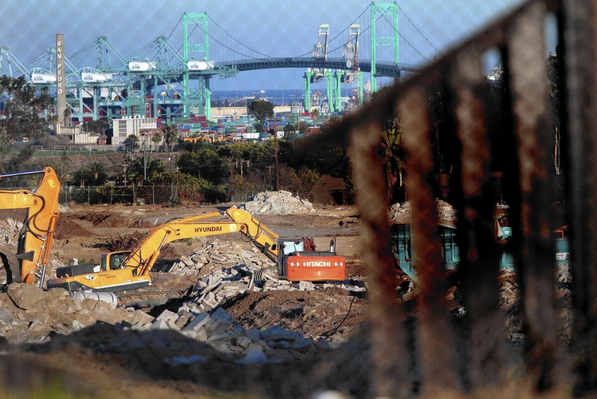 Work is underway on the Ponte Vista housing tract in San Pedro after years of neighborhood opposition to its size.