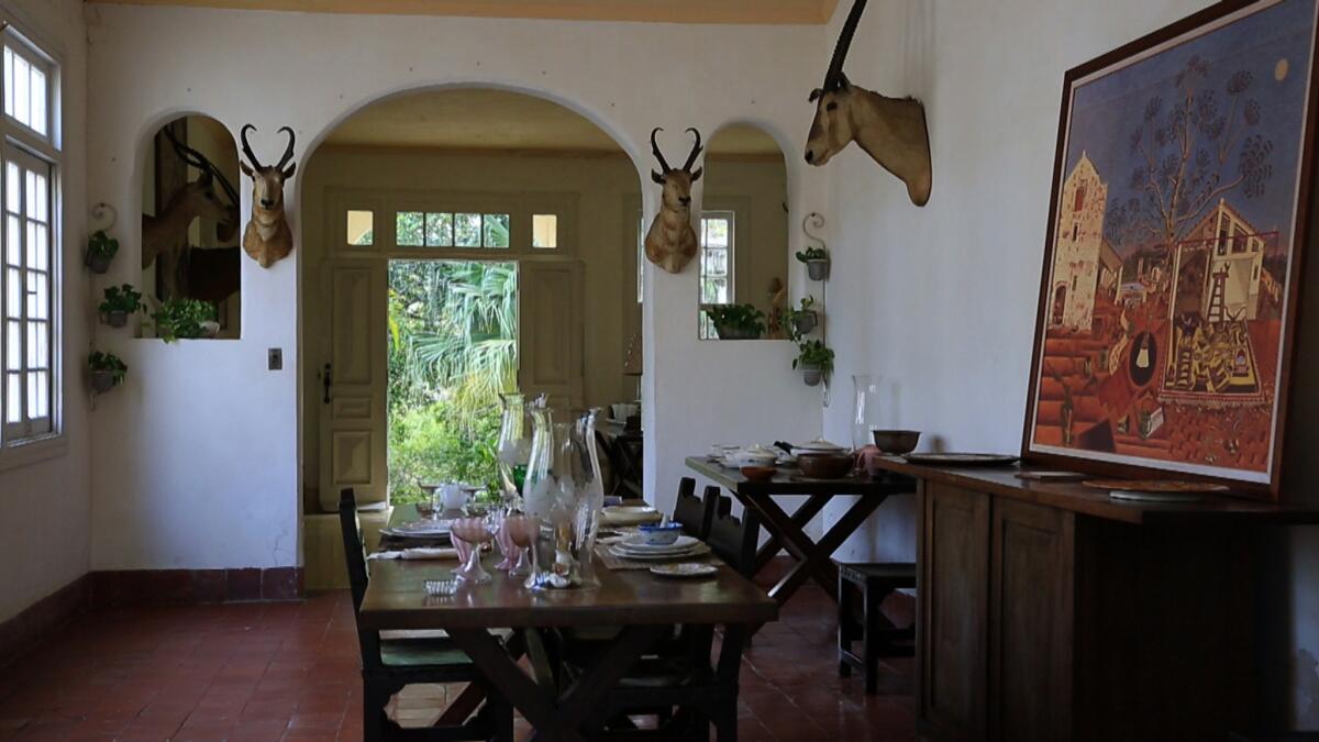 Ernest Hemingway's former estate near Havana features mounted animal heads, trophies from hunts in Africa and the American West.