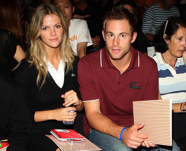 Brooklyn Decker and Andy Roddick attending the Lacoste Spring 2009 fashion show in New York City. Roddick, the 2003 U.S. Open champion, and Sports Illustrated swimsuit model Brooklyn Decker became husband and wife at his home in Austin, Texas, a guest at the wedding told The Associated Press. Elton John sang for the bride and groom at a reception held at a country club after the ceremony Friday night, the guest said, speaking on condition of anonymity because it was a private function not open to the media. Among those attending the wedding were tennis great Billie Jean King, Roddick's Davis Cup teammates James Blake and Mardy Fish and U.S. Davis Cup captain Patrick McEnroe.