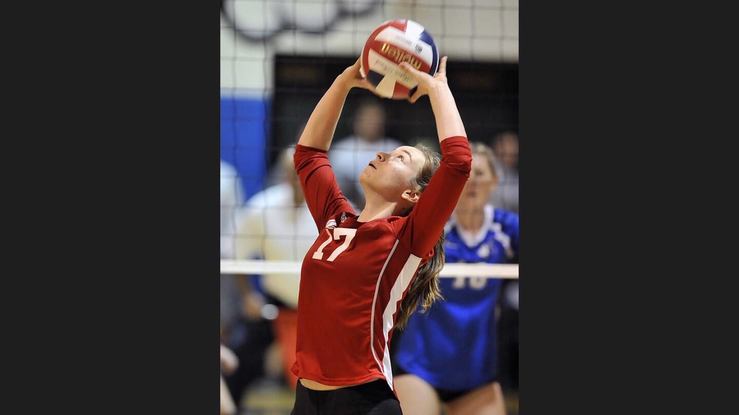 Photo Gallery: Rivals Burroughs vs. Burbank in Pacific League girls' volleyball