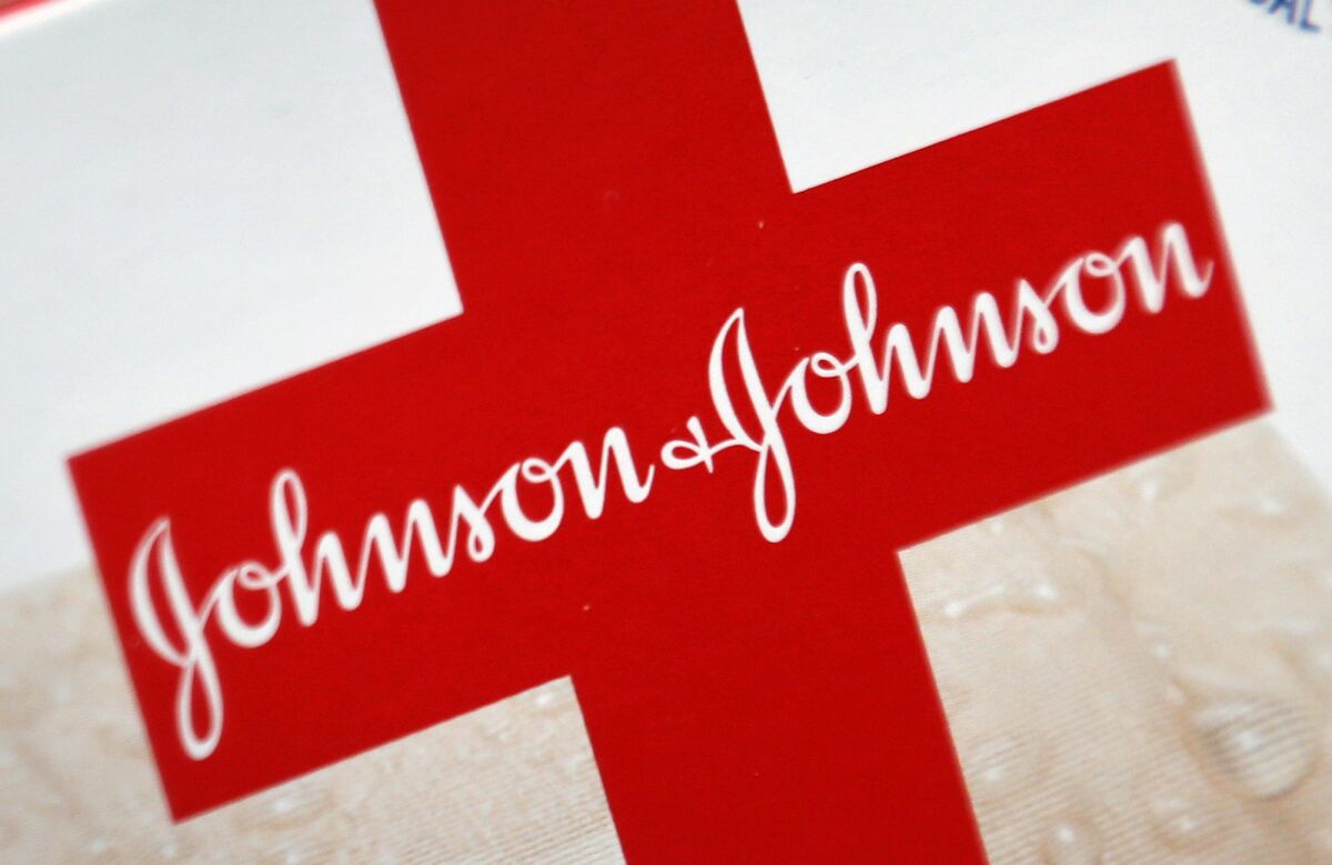 Johnson & Johnson logo on a package of Band-Aids