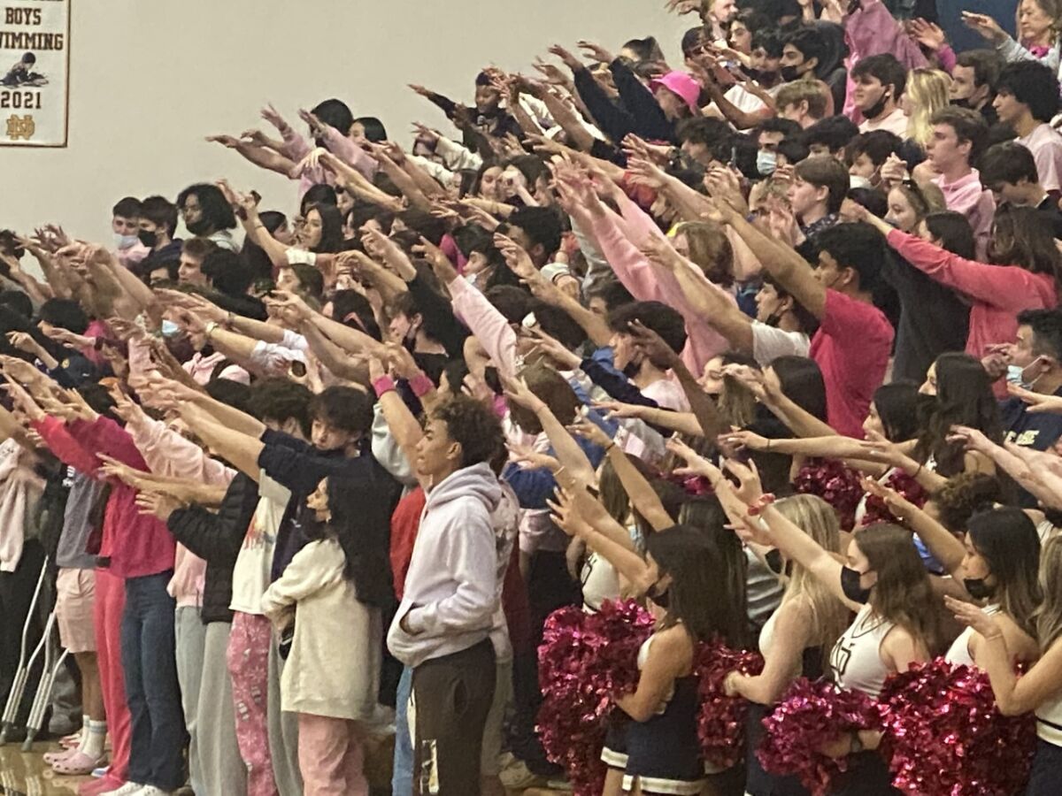 Sherman Oaks Notre Dame crowd was vocal Thursday night in state playoff game.