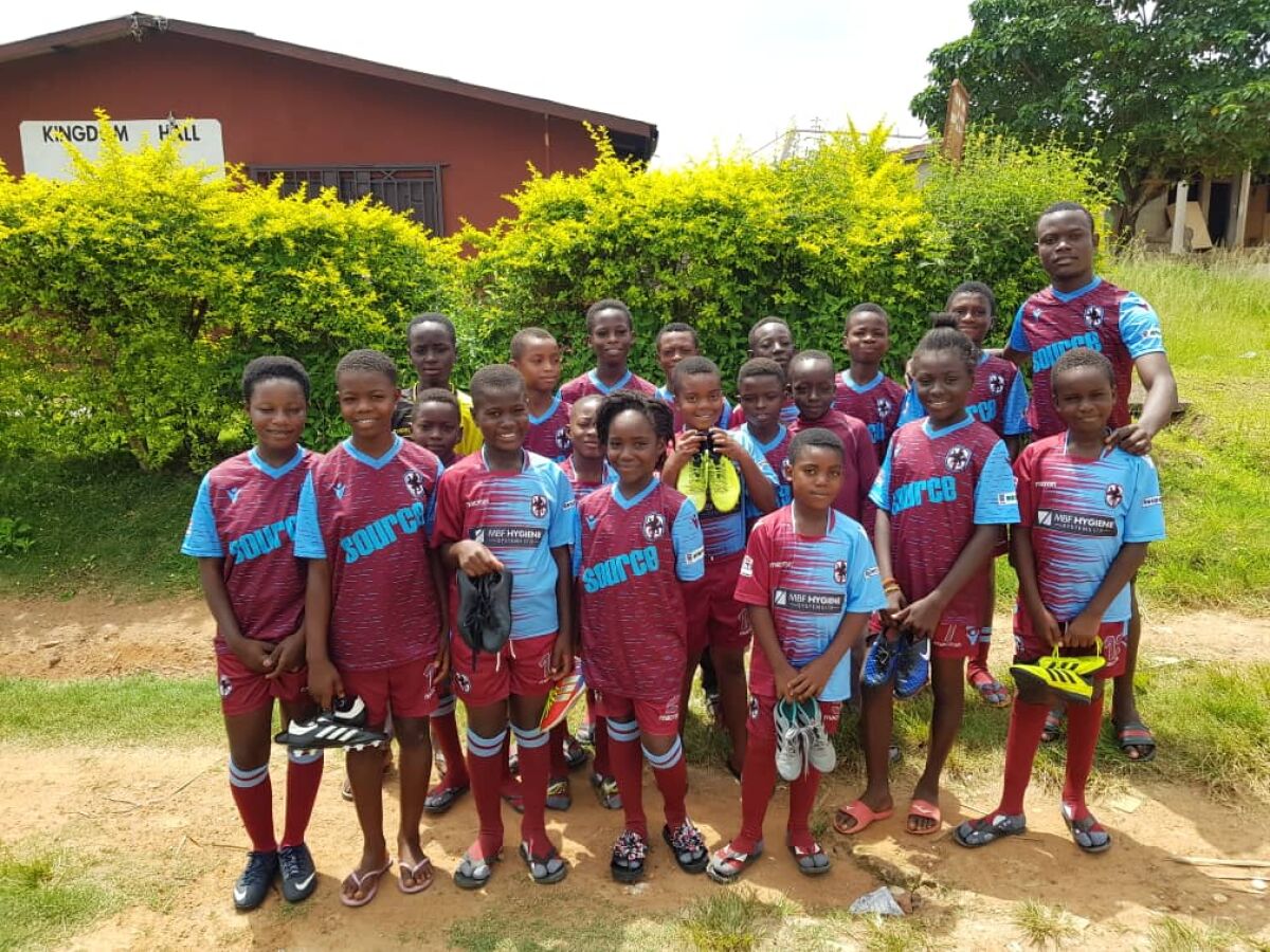 Ghana Lions AVFC soccer players in Ghana.