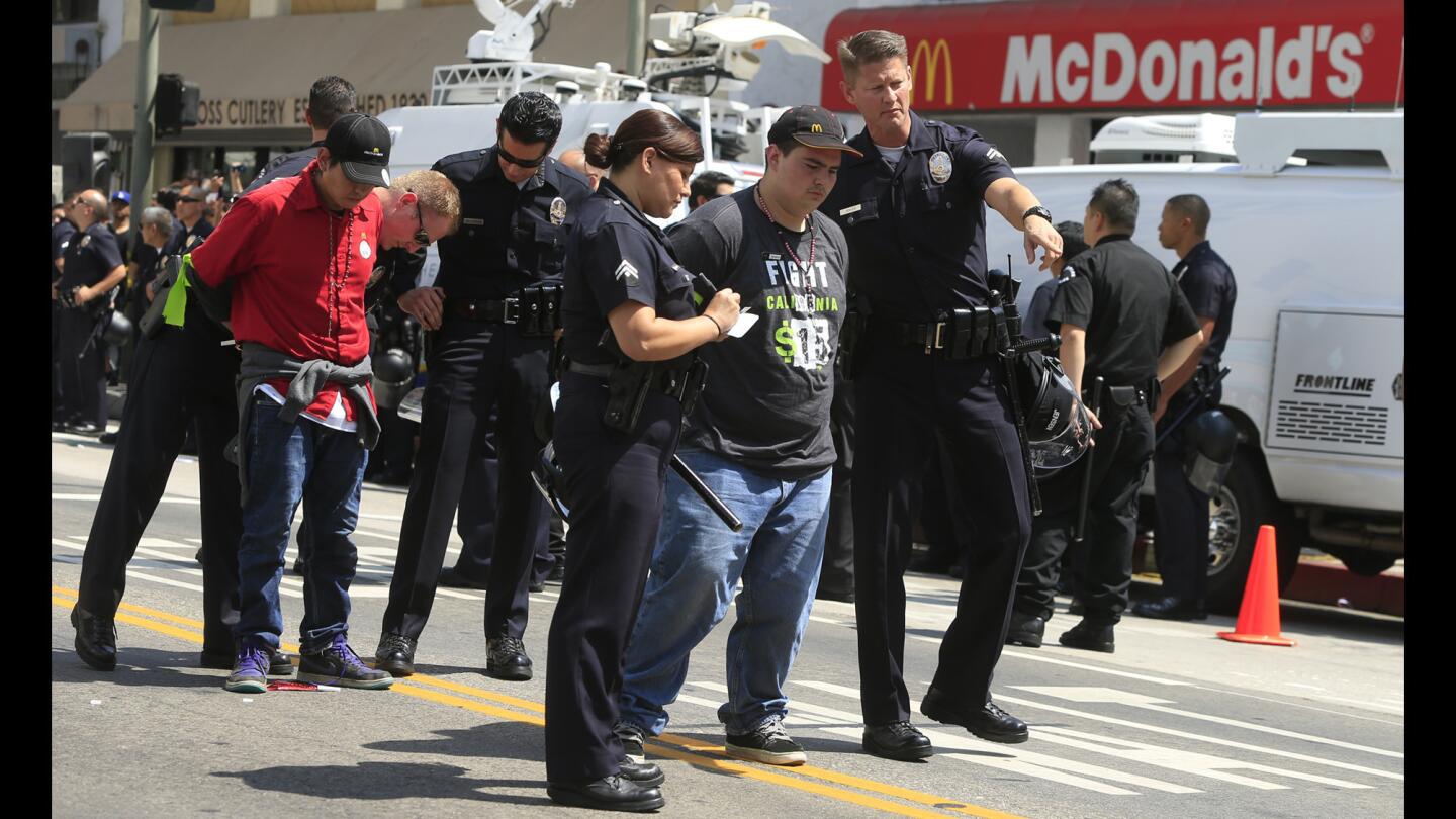 Fast food wage protest