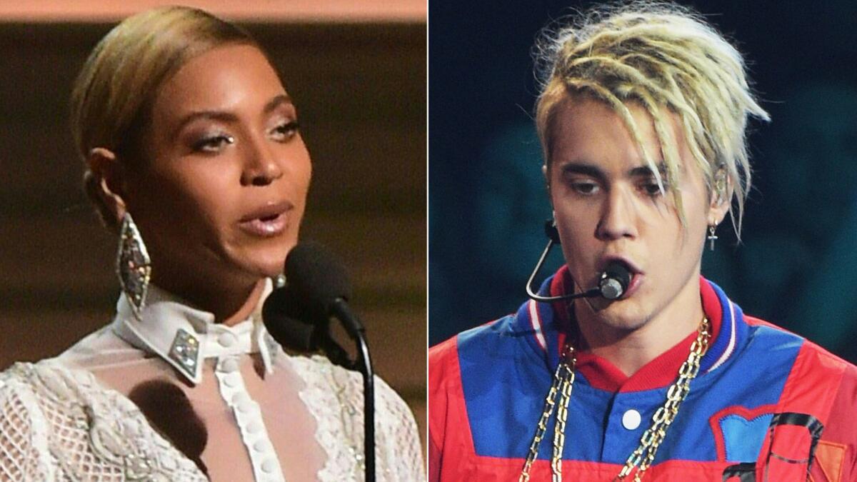 Beyonce and Justin Bieber are among those who have North Carolina concerts on tap. (Robyn Beck / Getty Images, left; Jason Kempin / Getty Images)