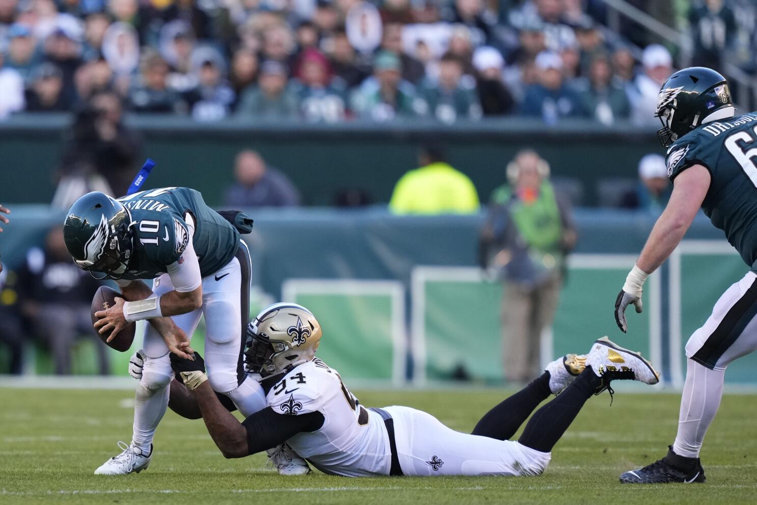 Saints beat Eagles, but late push not enough for playoffs - The San