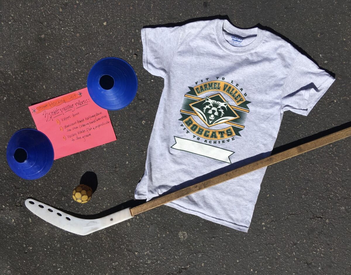 In PE, students are exposed to a variety of sports, learning the skills through rubrics.
