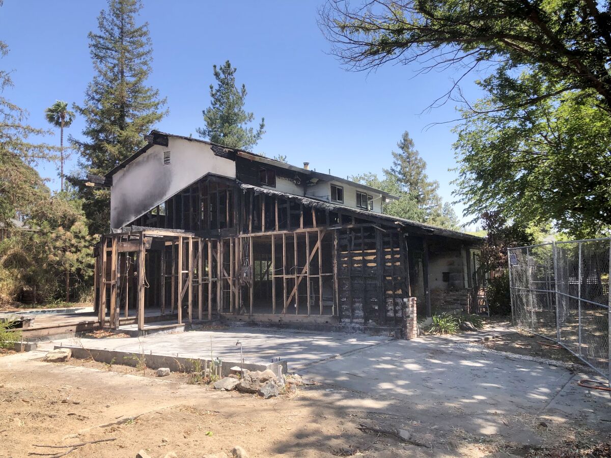 A Walnut Creek home badly burned in a 2020 house fire sold this month for $1 million. 