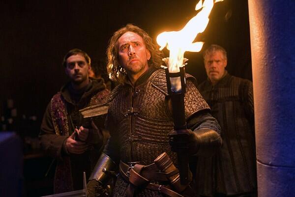 "It's got videogame-from-hell F/X, plus jousting, plus Cage in tangled long hair he seems to have mistakenly put in the washing machine." - Owen Gleiberman, Entertainment Weekly