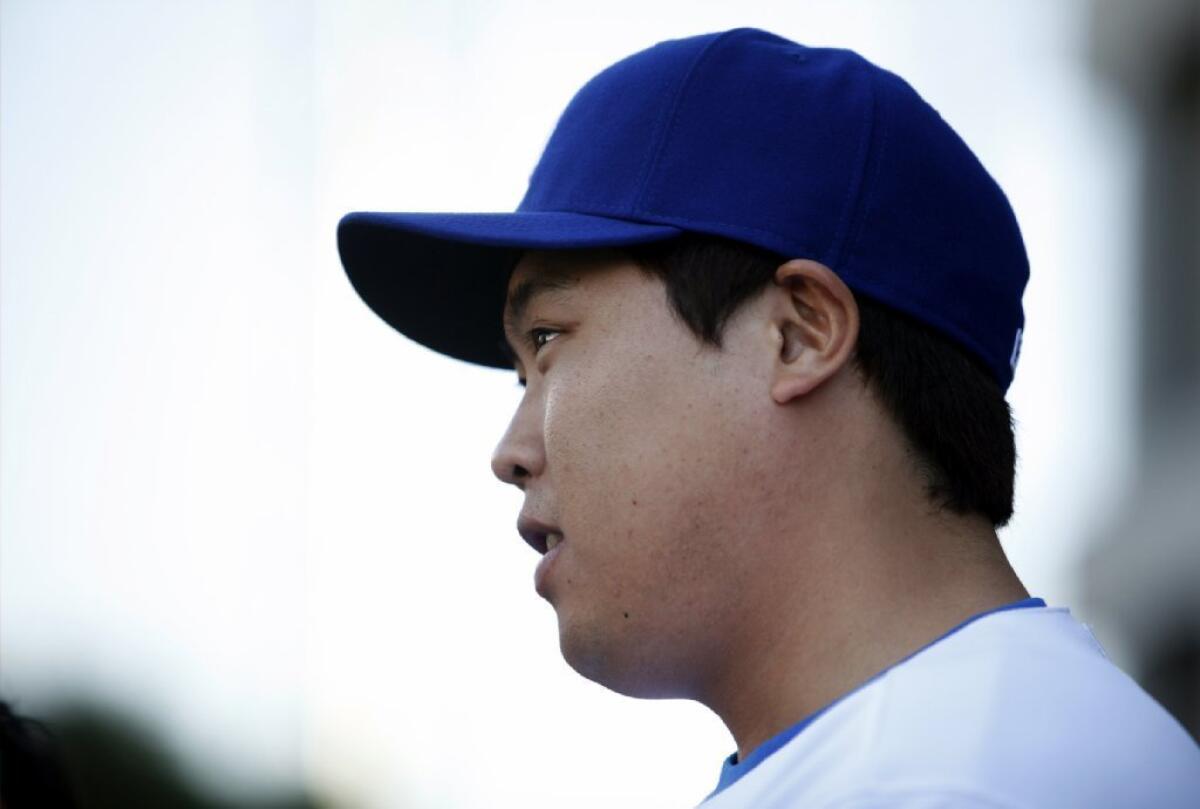 Baseball America says Hyun-Jin Ryu is the Dodgers' top prospect.