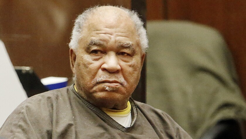 Convicted serial killer Samuel Little listens to victims statements during his 2015 hearing, where he was sentenced to life in prison for the killings of three women in the Los Angeles area in the 1980s.