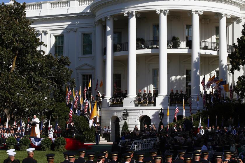 A color guard, guards in military dress and a red carpet were all part of the state arrival ceremony for Pope Francis at the White House this week, a day before Prseident Obama welcomed another high-profile guest to Washington, Chinese President Xi Jinping.