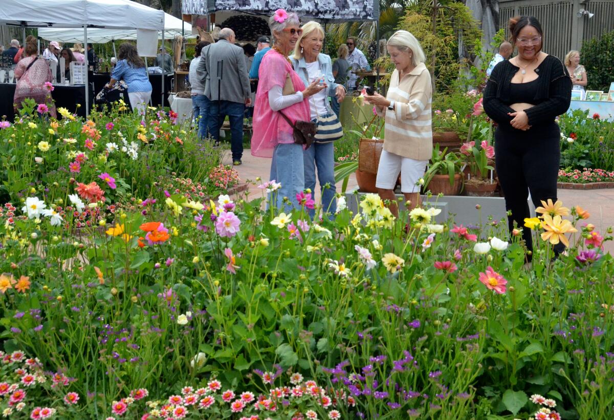 Sherman Gardens in Corona del Mar welcomed attendees on Saturday to the Spring Garden Art Faire.