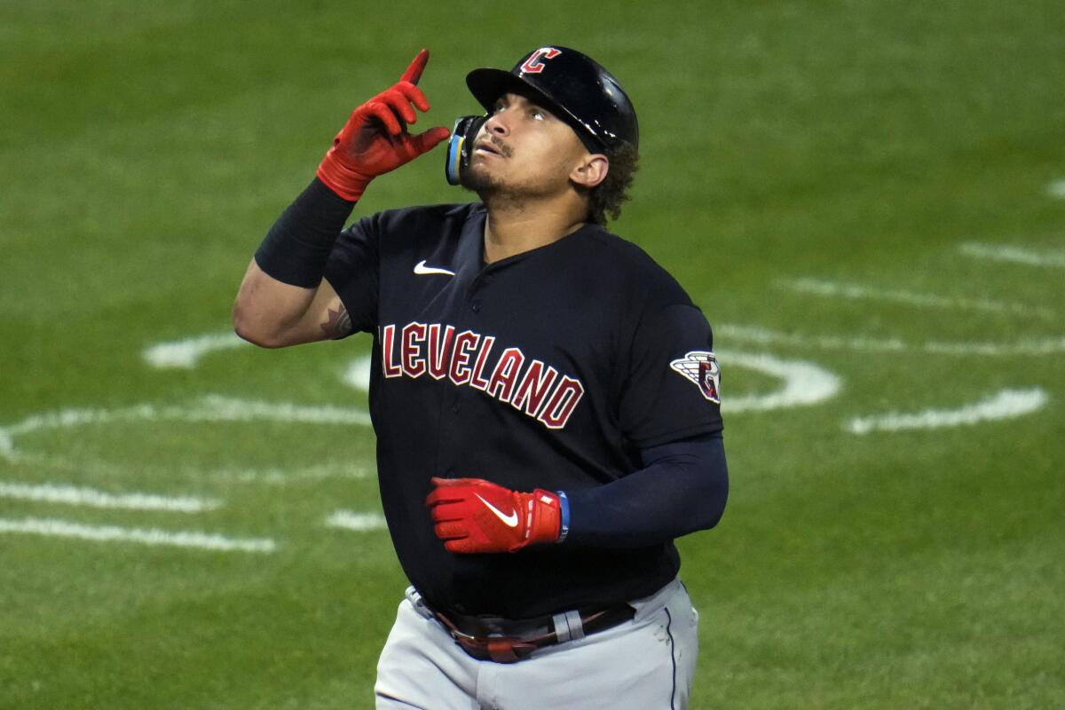 Cleveland Guardians first baseman Josh Naylor and his girlfriend Chant