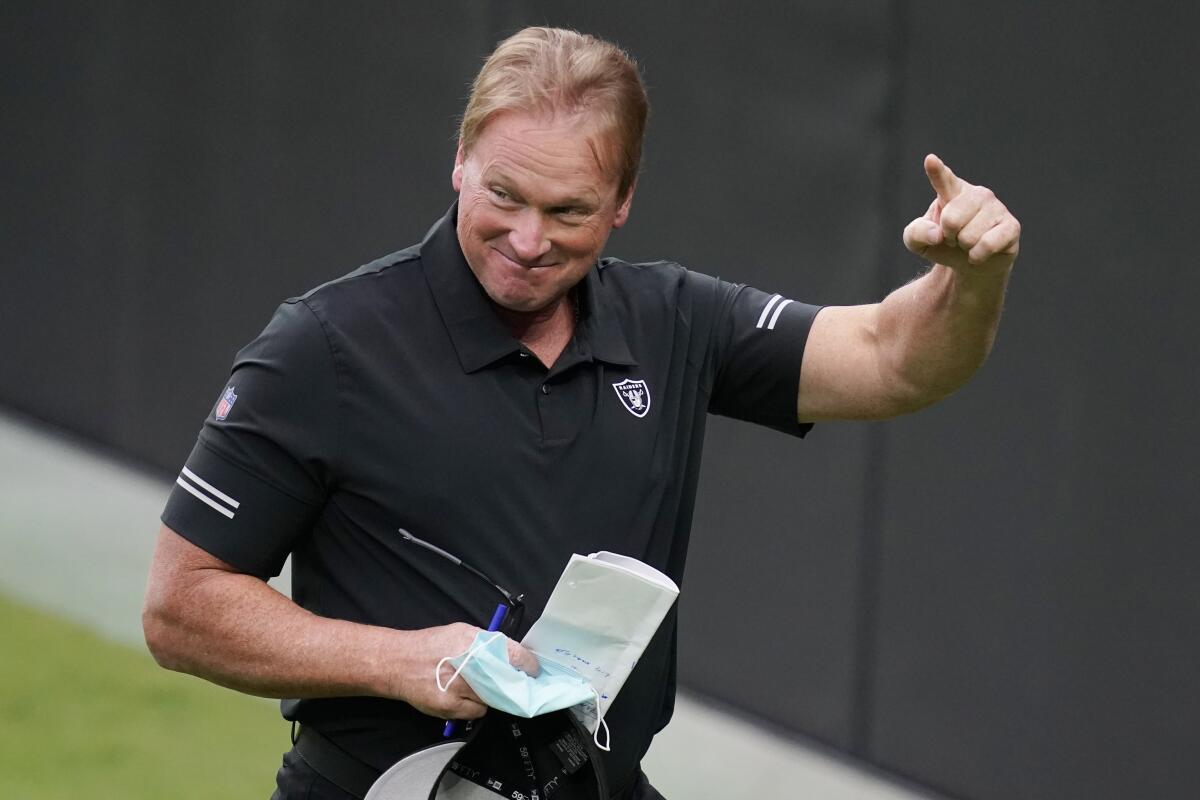 Las Vegas Raiders coach Jon Gruden.