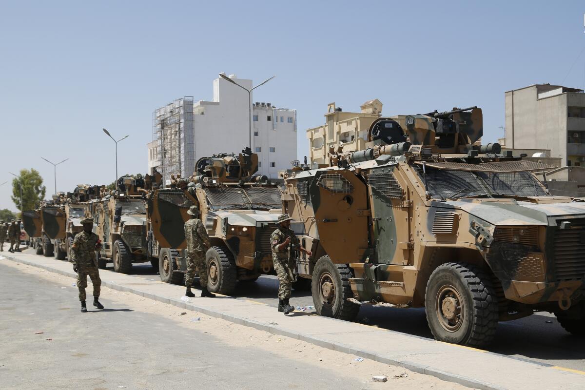 Libyan forces are deployed in Tripoli, Libya