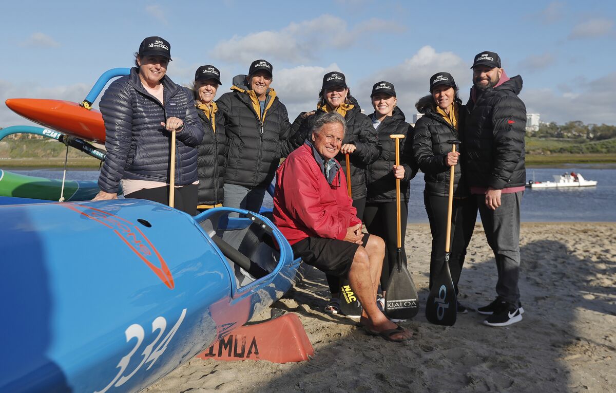 Team We Are Ocean will race April 2 in an outrigger canoe, crossing the channel from Catalina Island to Newport Beach.