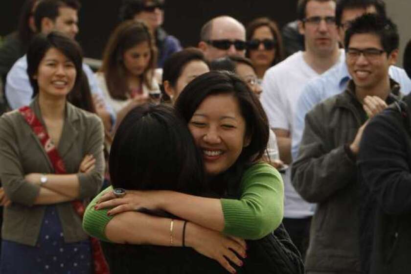 UC Irvine medical student Christine Louie celebrates after learning she got into a UCI/CHOC residency program on Match Day in 2011. Once again, more medical students chose residencies related to internal medicine and primary care in 2013.