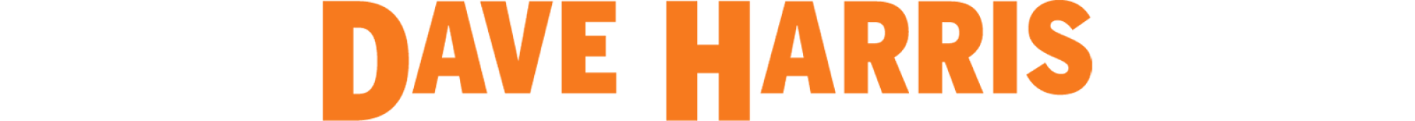 The words 'Dave Harris' in orange