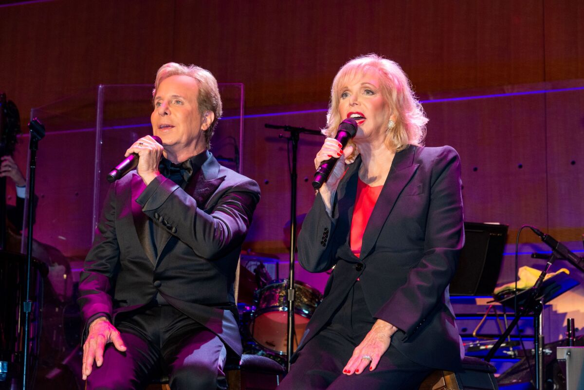 Song-stylists Bill Grubman and Judy Whitmore perform at Samueli Theatre.