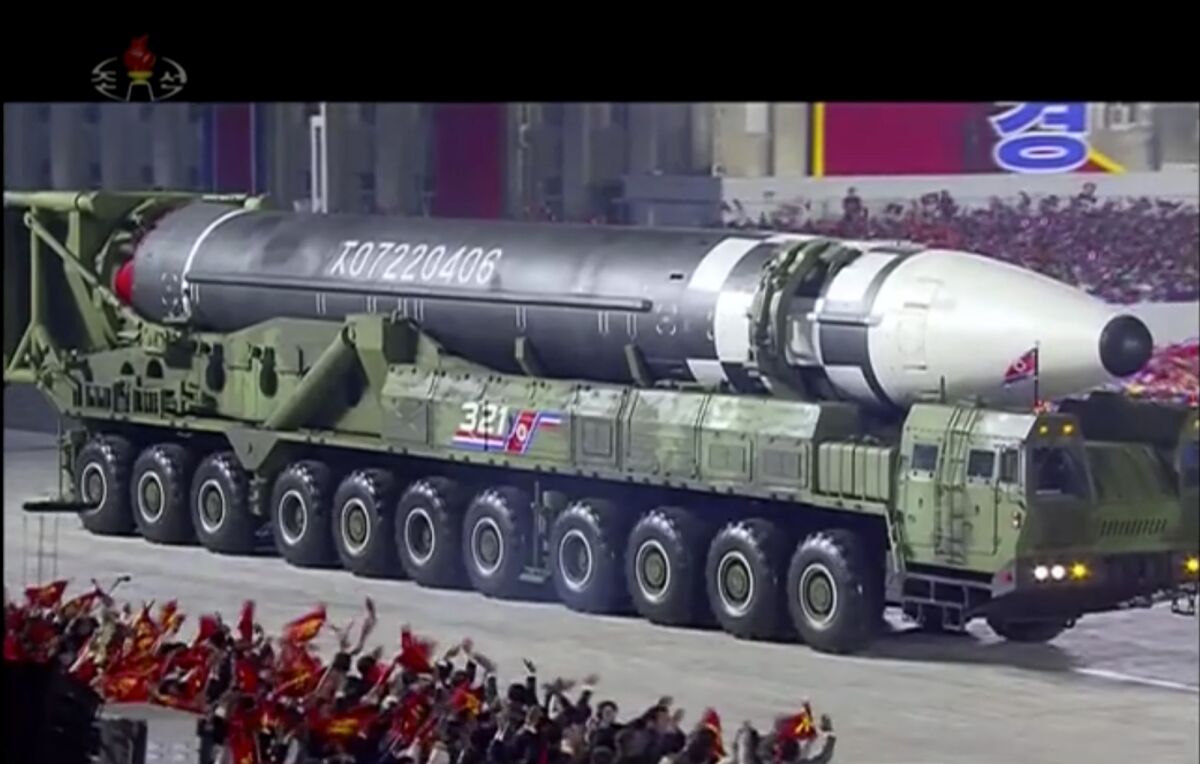 Possible new intercontinental ballistic missile shown at North Korea military parade