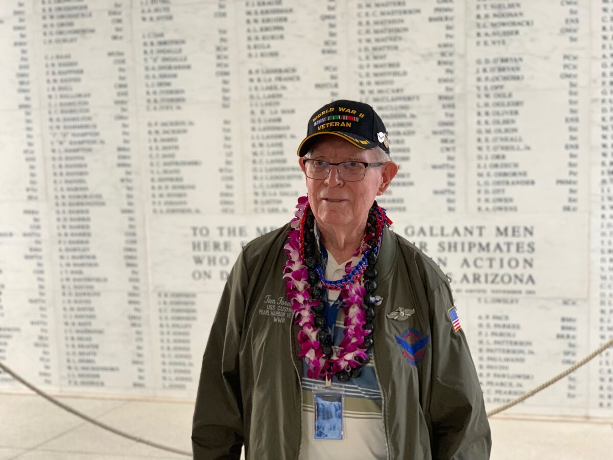 Tom Foreman on a visit to Pearl Harbor with the Best Defense Foundation in 2019.