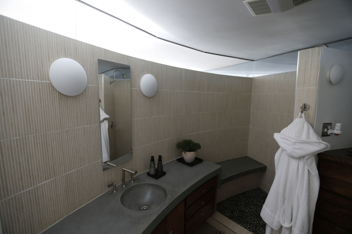 Bathroom of Einar Johnson and Pat Gough's Horizon home in Laguna Niguel.