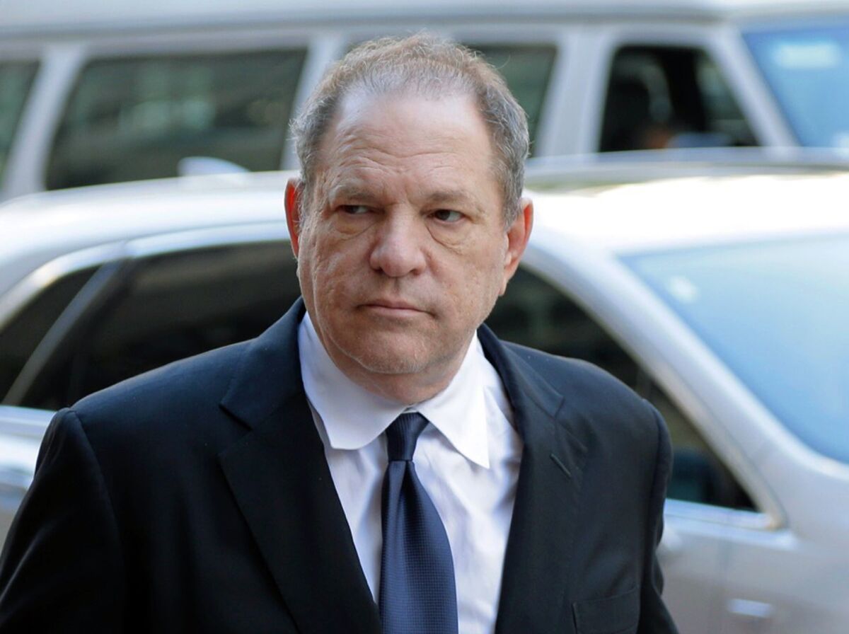 Disgraced mogul Harvey Weinstein arrives for a pretrial hearing in New York in 2018.