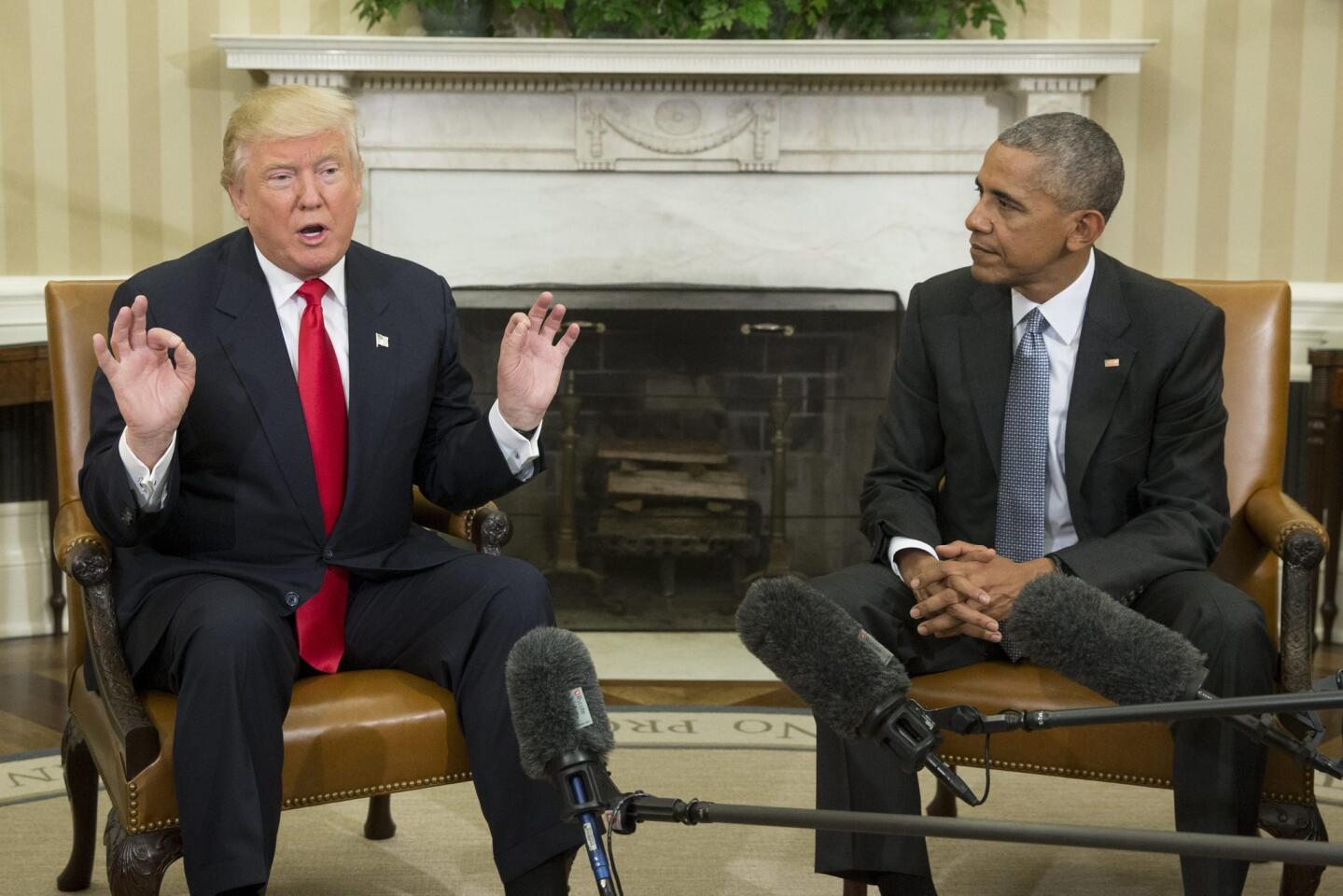 Trump y Obama: presidente y presidente