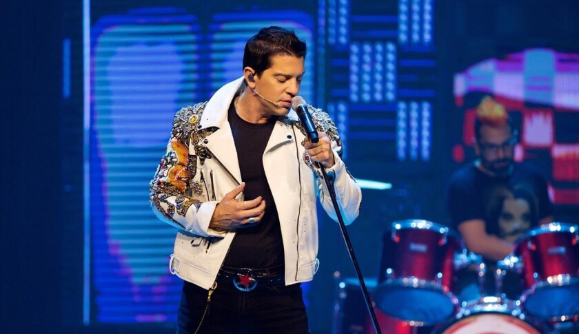 El cantante mexicano Yahir, durante un concierto en la Ciudad de México (México).