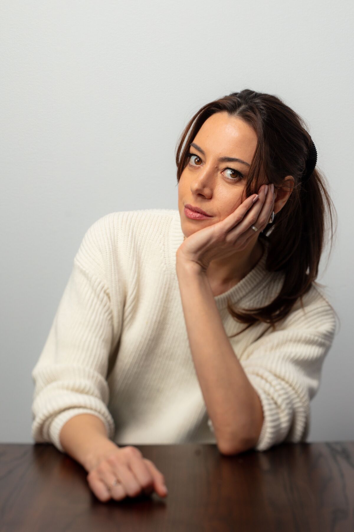 Actor and producer Aubrey Plaza of “Black Bear,” photographed at the Sundance Film Festival