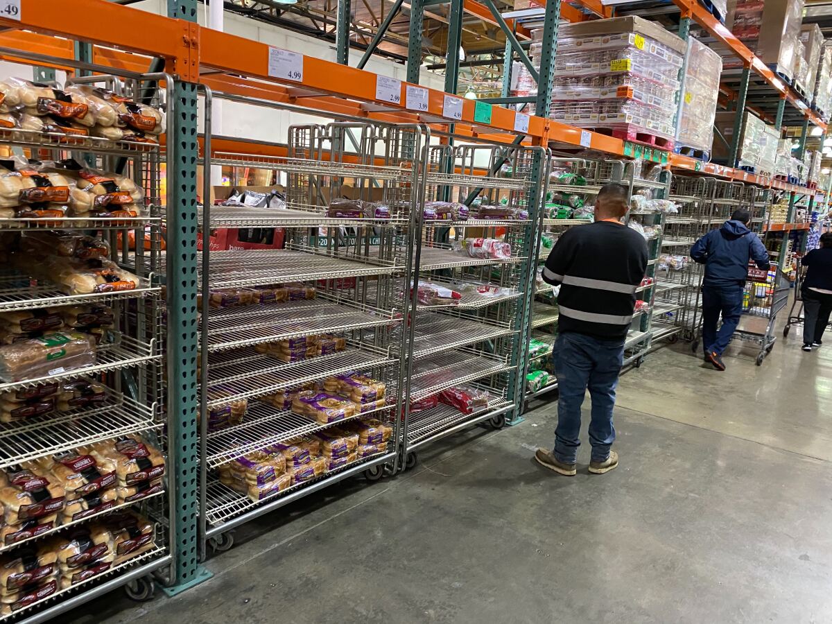 Bread is popular at the Costco in Corona.