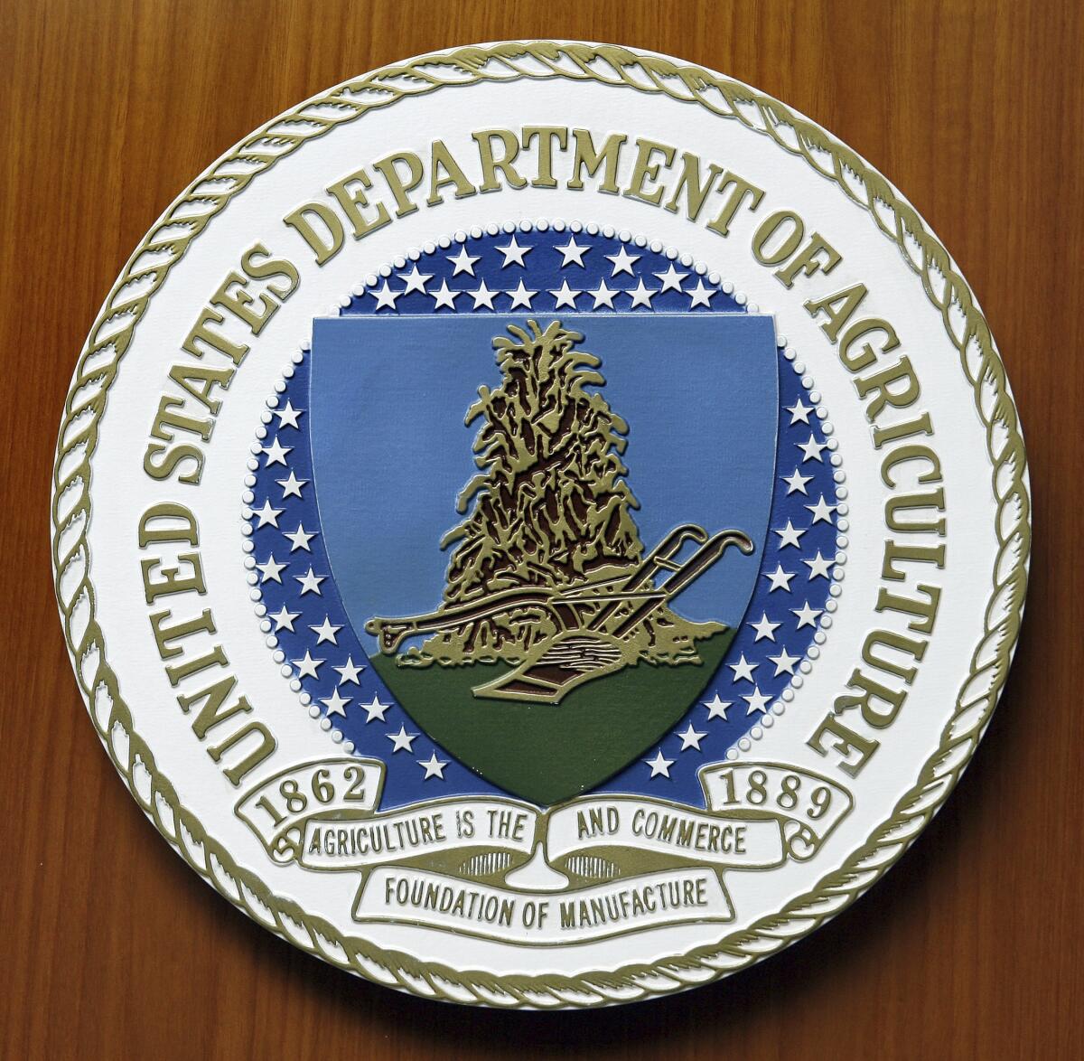 El logo del Departamento de Agricultura de Estados Unidos 