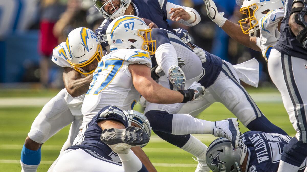Chargers' Joey Bosa misses practice; questionable vs. Chiefs - The