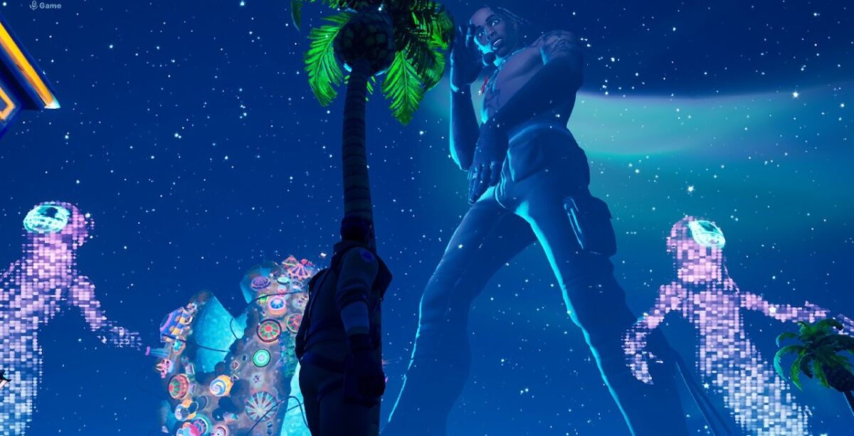 Travis Scott essentially headlined "Fortnite" on Thursday. The above is an in-game screenshot taken on the Nintendo Switch.