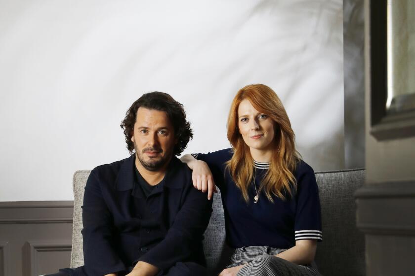 Writer-director Edgar Wright and co-writer Krysty Wilson-Cairns for 'Last Night in Soho'