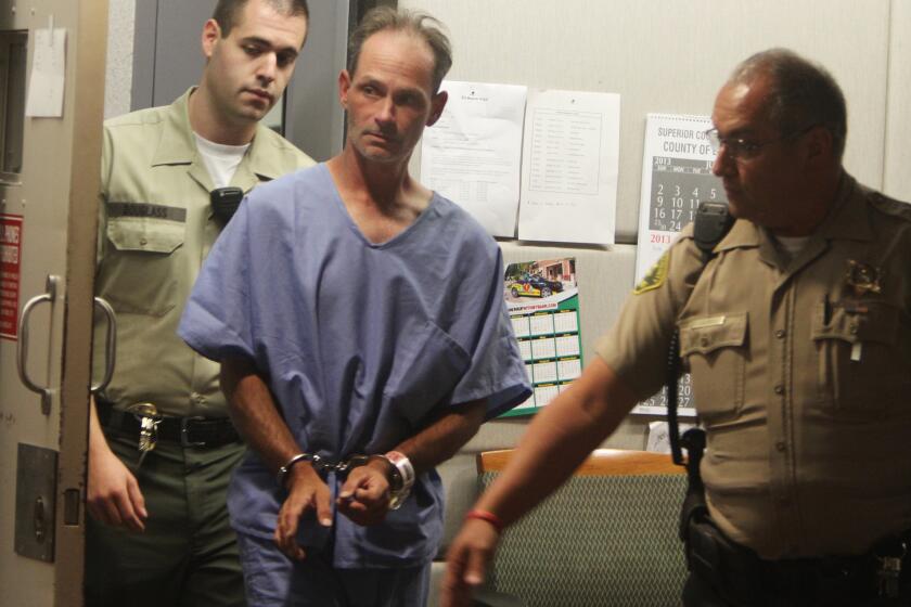 Nathan Louis Campbell is arraigned at the Airport Courthouse in Los Angeles.