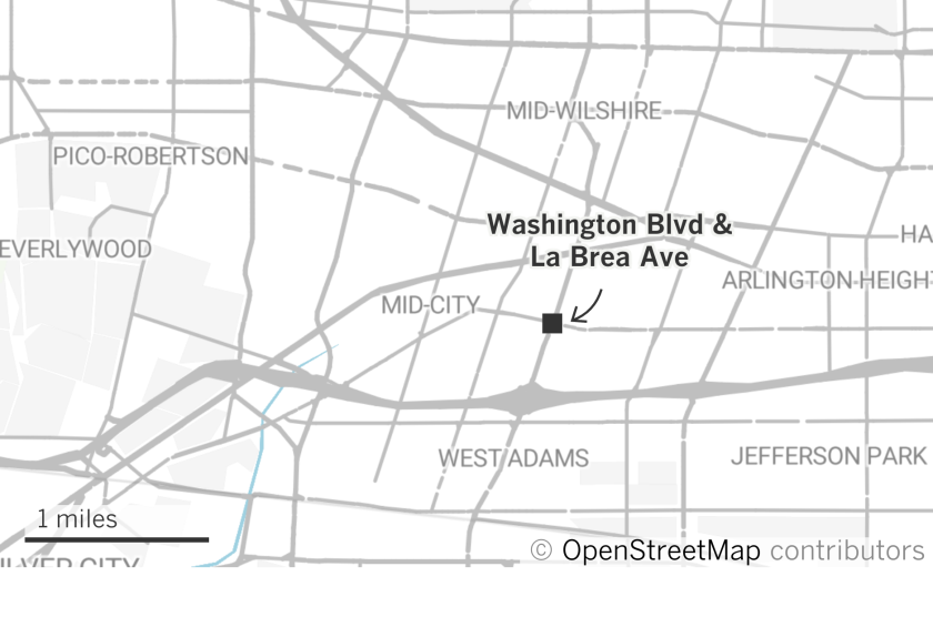Two people were left bleeding in separate stabbing incidents in the Mid-City region of L.A., police say.